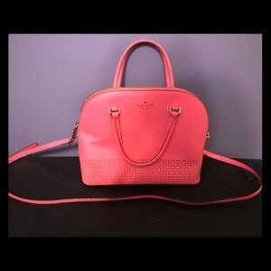 Kate Spade Coral Purse with perforated design